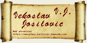 Vekoslav Jošilović vizit kartica